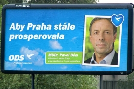 Předvolební plakát ODS z června 2009.